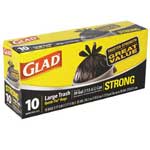 GLAD QUICK TIE TRASH BAGS LARGE