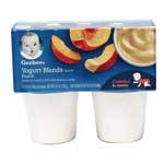 GERBER YOGURT BLENDS PEACH 4PK