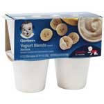 GERBER YOGURT BLENDS BANANA 4PK