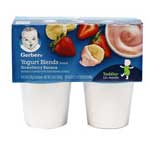 GERBER YOGURT BLENDS STRAWB/BANANA 4PK