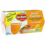DEL MONTE DICED PEACHES FRUIT CUPS 4PK