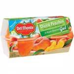 DEL MONTE FRUIT & GEL PEACHES CUPS 4PK