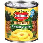 DEL MONTE PINEAPPLE SLICES IN JUICE