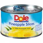 DOLE PINEAPPLE SLICES IN JUICE