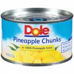 DOLE PINEAPPLE CHUNKS IN JUICE