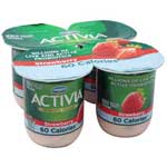 DANNON ACTIVIA FAT FREE STRAWBERRY 4PK