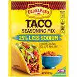 OLD EL PASO TACO SEASONING LOW SALT