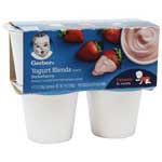 GERBER YOGURT BLENDS STRAWBERRY 4PK