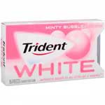 TRIDENT WHITE MINTY BUBBLE GUM