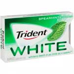 TRIDENT WHITE SPEARMINT SUGAR FREE GUM
