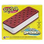 RICH'S ICE CREAM VANILLA SANDWICH