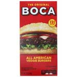 BOCA BURGERS ALL AMERICAN FLAME GRILLED