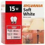 SYLVANIA LIGHT BULBS SOFT WHITE 15A15/W