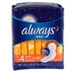 ALWAYS MAXI OVERNIGHT WITH WINGS